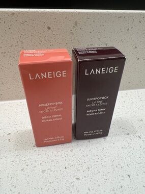 LANEIGE Juicepop Box Lip Tint Duo — Disco Coral & Mocha Remix